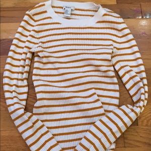 Forever 21 ribbed longe sleeved striped shirt.